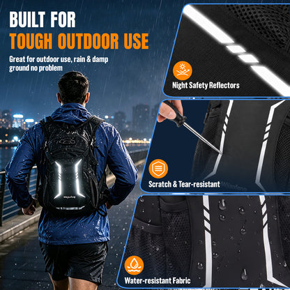 NOCOEX Hydration Backpack with 2L Leak-Proof Water Bladder, 15L Lightweight Multi-Pocket Water Backpack for Hiking, Running, Cycling, Camping, Concert